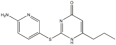 2-[(6-aminopyridin-3-yl)sulfanyl]-6-propyl-1,4-dihydropyrimidin-4-one Struktur