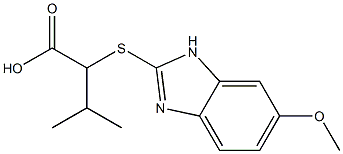 2-[(6-methoxy-1H-1,3-benzodiazol-2-yl)sulfanyl]-3-methylbutanoic acid Struktur