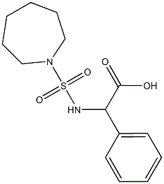 2-[(azepane-1-sulfonyl)amino]-2-phenylacetic acid Struktur