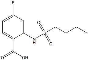 2-[(butylsulfonyl)amino]-4-fluorobenzoic acid Struktur