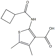 2-[(cyclobutylcarbonyl)amino]-4,5-dimethylthiophene-3-carboxylic acid Struktur