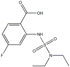 2-[(diethylsulfamoyl)amino]-4-fluorobenzoic acid Struktur