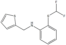 2-[(difluoromethyl)sulfanyl]-N-(thiophen-2-ylmethyl)aniline Struktur