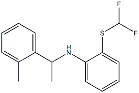 2-[(difluoromethyl)sulfanyl]-N-[1-(2-methylphenyl)ethyl]aniline Struktur