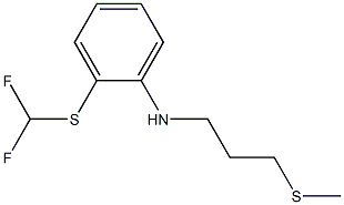 2-[(difluoromethyl)sulfanyl]-N-[3-(methylsulfanyl)propyl]aniline Struktur