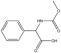 2-[(methoxycarbonyl)amino]-2-phenylacetic acid Struktur