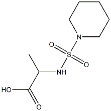 2-[(piperidine-1-sulfonyl)amino]propanoic acid Struktur