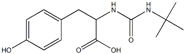 2-[(tert-butylcarbamoyl)amino]-3-(4-hydroxyphenyl)propanoic acid Struktur