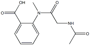 2-[[(acetylamino)acetyl](methyl)amino]benzoic acid Struktur