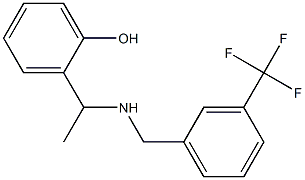 2-[1-({[3-(trifluoromethyl)phenyl]methyl}amino)ethyl]phenol Struktur