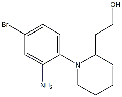 2-[1-(2-amino-4-bromophenyl)piperidin-2-yl]ethanol Struktur