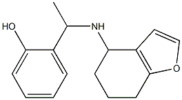 2-[1-(4,5,6,7-tetrahydro-1-benzofuran-4-ylamino)ethyl]phenol Struktur