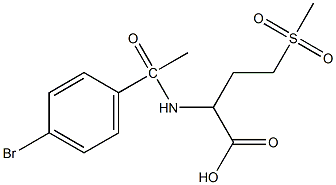 2-[1-(4-bromophenyl)acetamido]-4-methanesulfonylbutanoic acid Struktur