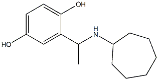 2-[1-(cycloheptylamino)ethyl]benzene-1,4-diol Struktur