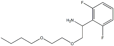 2-[1-amino-2-(2-butoxyethoxy)ethyl]-1,3-difluorobenzene Struktur