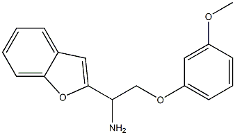 2-[1-amino-2-(3-methoxyphenoxy)ethyl]-1-benzofuran Struktur