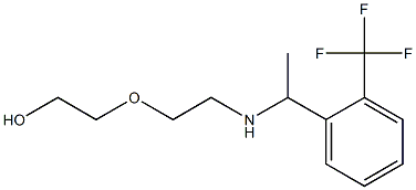 2-[2-({1-[2-(trifluoromethyl)phenyl]ethyl}amino)ethoxy]ethan-1-ol Struktur