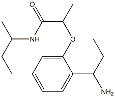 2-[2-(1-aminopropyl)phenoxy]-N-(butan-2-yl)propanamide Struktur