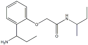 2-[2-(1-aminopropyl)phenoxy]-N-(sec-butyl)acetamide Struktur