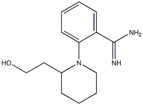 2-[2-(2-hydroxyethyl)piperidin-1-yl]benzene-1-carboximidamide Struktur