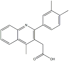 2-[2-(3,4-dimethylphenyl)-4-methylquinolin-3-yl]acetic acid Struktur