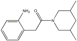 2-[2-(3,5-dimethylpiperidin-1-yl)-2-oxoethyl]aniline Struktur