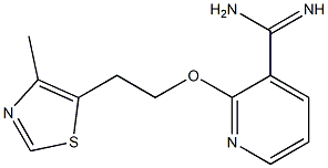 2-[2-(4-methyl-1,3-thiazol-5-yl)ethoxy]pyridine-3-carboximidamide Struktur