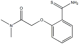 2-[2-(aminocarbonothioyl)phenoxy]-N,N-dimethylacetamide Struktur