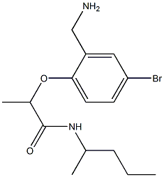 2-[2-(aminomethyl)-4-bromophenoxy]-N-(pentan-2-yl)propanamide Struktur