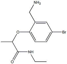 2-[2-(aminomethyl)-4-bromophenoxy]-N-ethylpropanamide Struktur