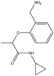 2-[2-(aminomethyl)phenoxy]-N-cyclopropylpropanamide Struktur