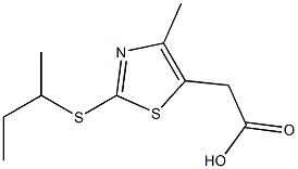 2-[2-(butan-2-ylsulfanyl)-4-methyl-1,3-thiazol-5-yl]acetic acid Struktur