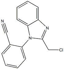 2-[2-(chloromethyl)-1H-1,3-benzodiazol-1-yl]benzonitrile Struktur