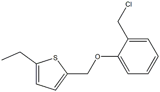 2-[2-(chloromethyl)phenoxymethyl]-5-ethylthiophene Struktur