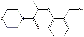 2-[2-(hydroxymethyl)phenoxy]-1-(morpholin-4-yl)propan-1-one Struktur