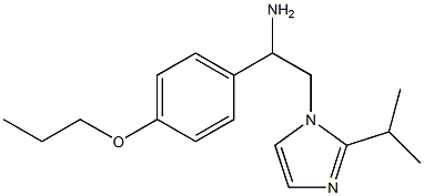 2-[2-(propan-2-yl)-1H-imidazol-1-yl]-1-(4-propoxyphenyl)ethan-1-amine Struktur