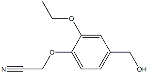 2-[2-ethoxy-4-(hydroxymethyl)phenoxy]acetonitrile Struktur