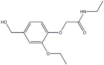 2-[2-ethoxy-4-(hydroxymethyl)phenoxy]-N-ethylacetamide Struktur