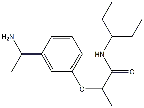 2-[3-(1-aminoethyl)phenoxy]-N-(pentan-3-yl)propanamide Struktur