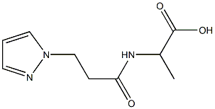 2-[3-(1H-pyrazol-1-yl)propanamido]propanoic acid Struktur