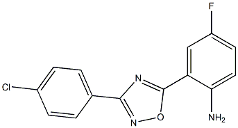 2-[3-(4-chlorophenyl)-1,2,4-oxadiazol-5-yl]-4-fluoroaniline Struktur