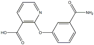 2-[3-(aminocarbonyl)phenoxy]nicotinic acid Struktur