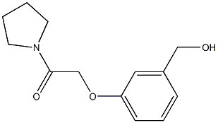 2-[3-(hydroxymethyl)phenoxy]-1-(pyrrolidin-1-yl)ethan-1-one Struktur