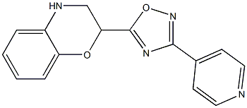 2-[3-(pyridin-4-yl)-1,2,4-oxadiazol-5-yl]-3,4-dihydro-2H-1,4-benzoxazine Struktur