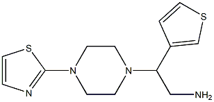 2-[4-(1,3-thiazol-2-yl)piperazin-1-yl]-2-(thiophen-3-yl)ethan-1-amine Struktur