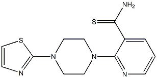 2-[4-(1,3-thiazol-2-yl)piperazin-1-yl]pyridine-3-carbothioamide Struktur