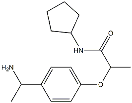 2-[4-(1-aminoethyl)phenoxy]-N-cyclopentylpropanamide Struktur