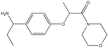 2-[4-(1-aminopropyl)phenoxy]-1-(morpholin-4-yl)propan-1-one Struktur