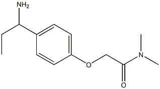 2-[4-(1-aminopropyl)phenoxy]-N,N-dimethylacetamide Struktur