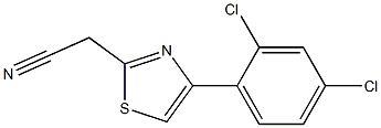 2-[4-(2,4-dichlorophenyl)-1,3-thiazol-2-yl]acetonitrile Struktur